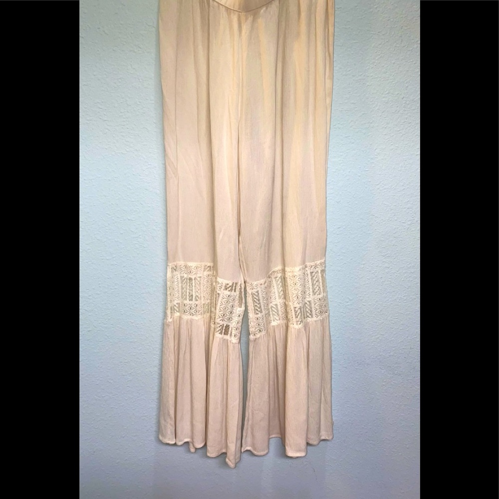 Ivory palazzo pants